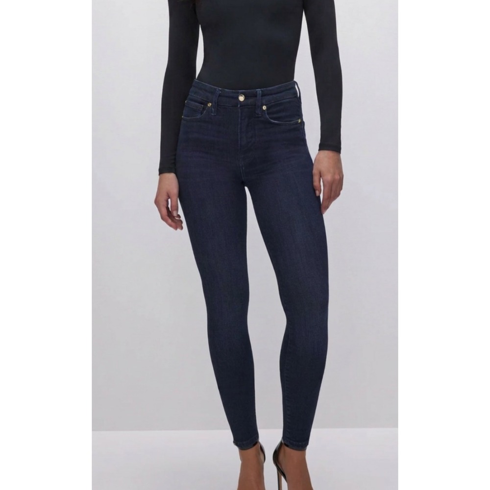 GOOD AMERICAN Womens Size 14/32 Good Legs Skinny Jeans GL873T Stretch Blue224